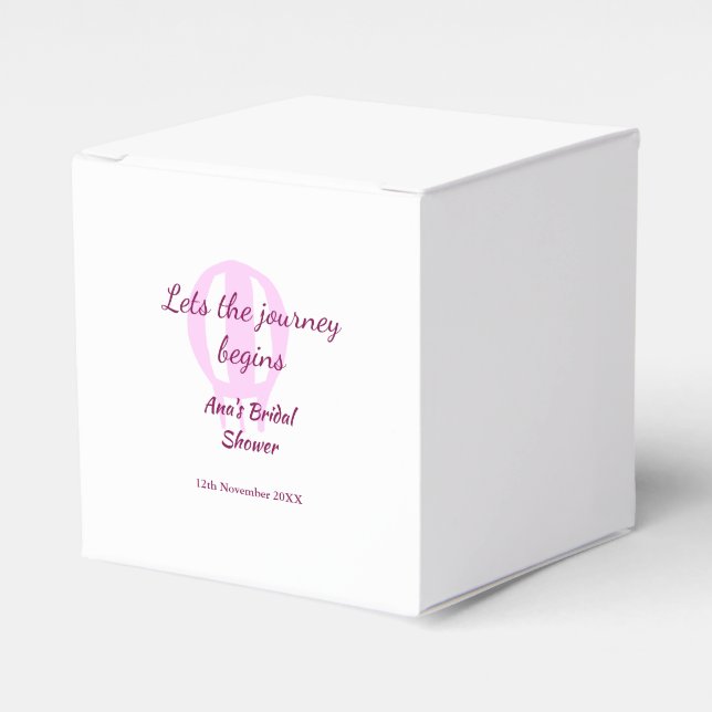 Caja Para Regalos que comience el viaje despedida de soltera agregar (Costado Anverso)