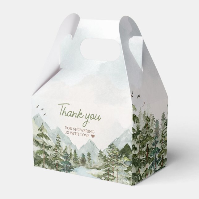 Caja Para Regalos Que la aventura empiece Woodland Baby Shower (Front Side)