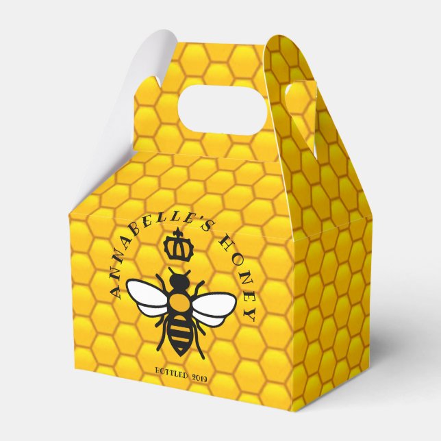 Caja Para Regalos Queen Bee on Honeycomb Personalice (Front Side)