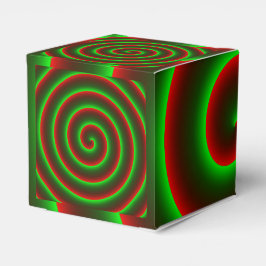 Caja Para Regalos ¿Quer mudar o vermelho? Espiral verde chamativo.