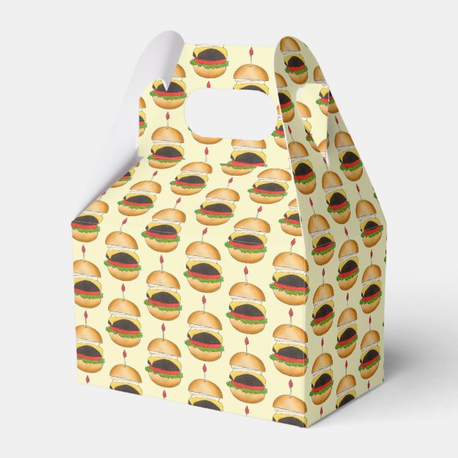 Caja Para Regalos Queso Burger Cheeseburger BBQ Cocina de Barbacoa (Front Side)