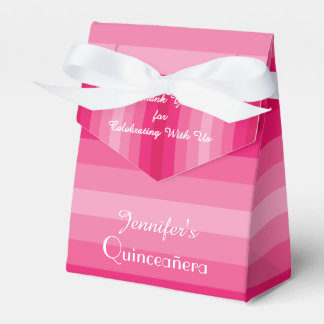 Caja Para Regalos Quinceañera de cumpleaños 15, nombre, banda rosa