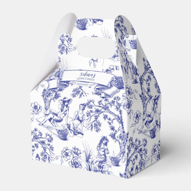 Caja Para Regalos Quinceanera Favor Box (Front Side)