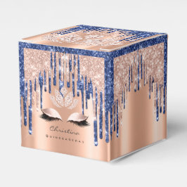 Caja Para Regalos Quinceañeras Dulce 16ª Rosa de novias Drip BlueNav