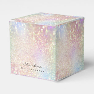 Caja Para Regalos Quinceañeras Dulce Rosa Bridal Holográfico