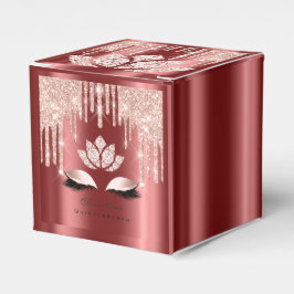 Caja Para Regalos Quinceañeras Sweet 16th Bridal Rosa Borgoña