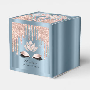 Caja Para Regalos Quinceañeras Sweet 16th Bridal Rosa Drip Dusty Blu