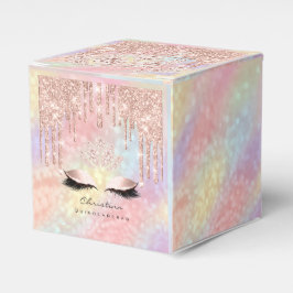Caja Para Regalos Quinceañeras Sweet 16th Bridal Rosa Drip Holograph