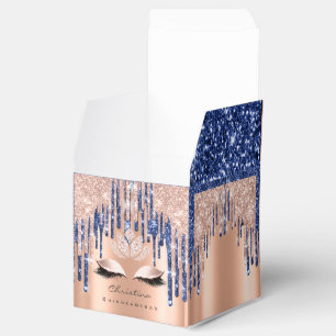 Caja Para Regalos Quinceañeras Sweet 16th Bridal Rosa Drips Blue