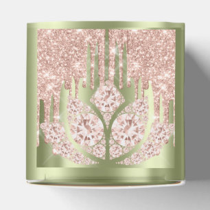 Caja Para Regalos Quinceañeras Sweet 16th Bridal Rosa Mint Green