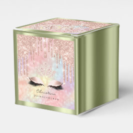 Caja Para Regalos Quinceañeras Sweet 16th Bridal Rosa Mint Holograph