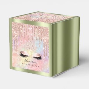 Caja Para Regalos Quinceañeras Sweet 16th Bridal Rosa Mint Holograph