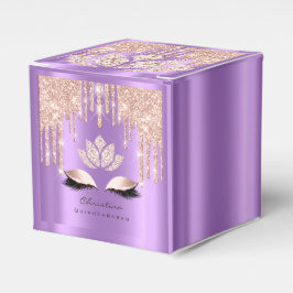 Caja Para Regalos Quinceañeras Sweet 16th Bridal Rosa Purple Spark