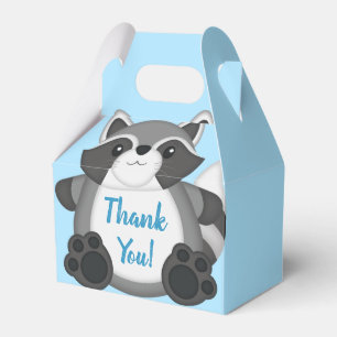 Caja Para Regalos Raccoon Baby Shower Blue