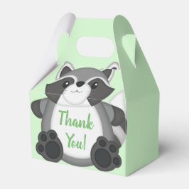 Caja Para Regalos Raccoon Baby Shower Green