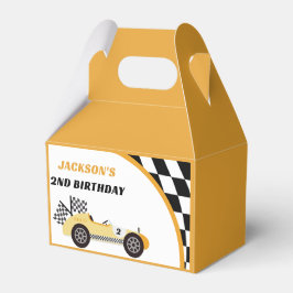 Caja Para Regalos Race Car Yellow Birday Party