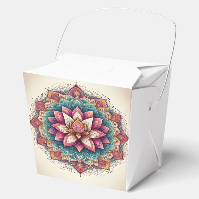 Caja Para Regalos Radiant Lotus Mandala: La serenidad floreciente (Anverso)