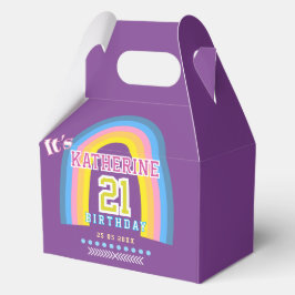Caja Para Regalos Rainbow 21st Birthday Purple