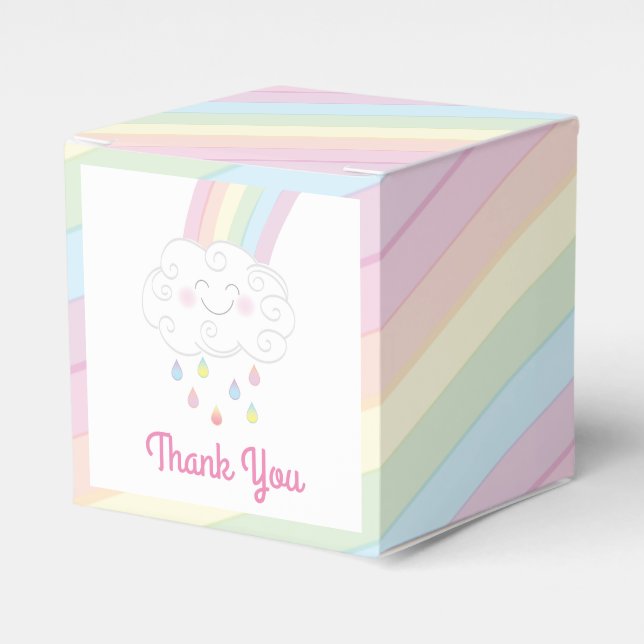 Caja Para Regalos Rainbow Baby Shower (Costado Anverso)