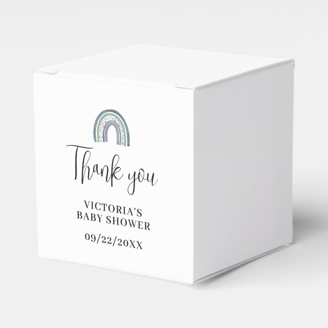 Caja Para Regalos Rainbow Boy Baby Shower (Costado Anverso)