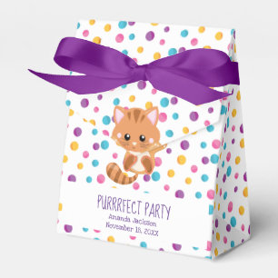Caja Para Regalos Rainbow Confetti fiesta de cumpleaños para gatos k