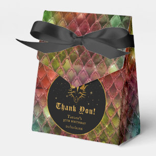 Caja Para Regalos Rainbow Dragon Scales Gold Birday Gracias
