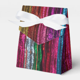 Caja Para Regalos Rainbow Glitter Stripes Pattern