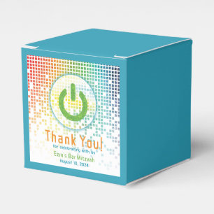 Caja Para Regalos Rainbow Pixels Video Game Gamer Bar Mitzvah