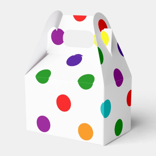 CAJA PARA REGALOS RAINBOW POLKA DOT (Reverso)