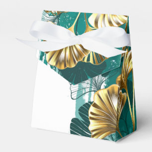 Caja Para Regalos Rama con hojas doradas Ginko Biloba
