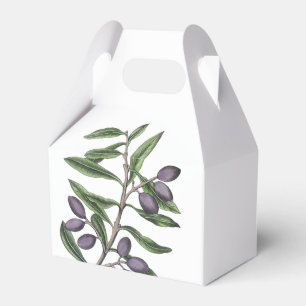 Caja Para Regalos Rama de árbol de oliva   Púrpura Verde