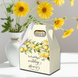Caja Para Regalos Rama de limón Ducha de bodas de verano mediterráne