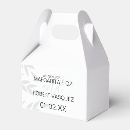 Caja Para Regalos Rama moderna Blanco gris negro