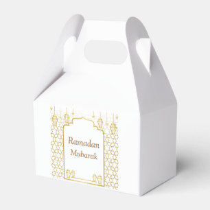 Caja Para Regalos Ramadan Kareem Tipografía Creciente islámica Texto