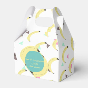 Caja Para Regalos Ramo de plátano lindo Cumpleaños azul Confeti Favo