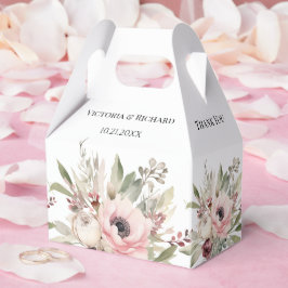 Caja Para Regalos ramo floral de acuarela rústica