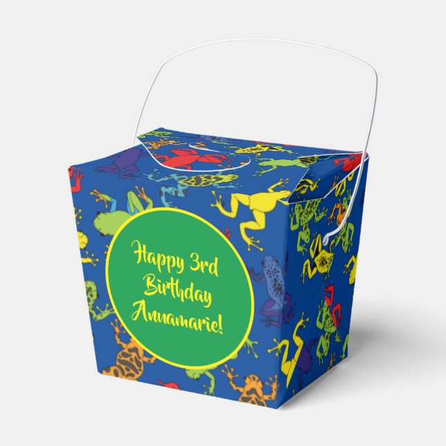 Caja Para Regalos Ranas de árbol Niños Cuta de cumpleaños (Front Side)