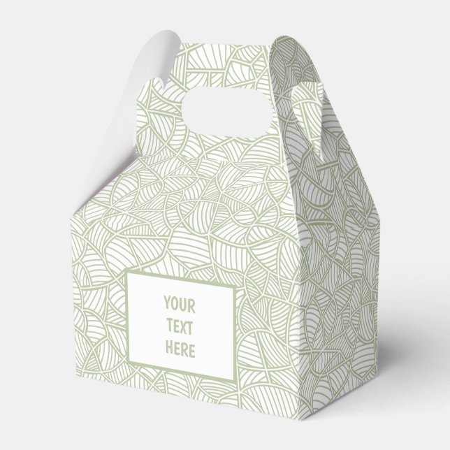 Caja Para Regalos Random Leaf Mosaic Pale Green (Front Side)