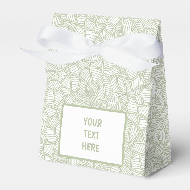 Caja Para Regalos Random Leaf Mosaic Pale Green (Front Side)