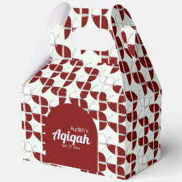 Caja Para Regalos RÁPIDO Patrón rojo blanco, Aqiqah Baby Shower