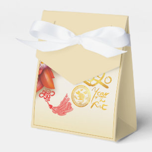 Caja Para Regalos Rat 2020 TFB de oro chino floral de papel cortado