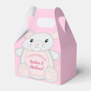 Caja Para Regalos Ratón Baby Shower Pink