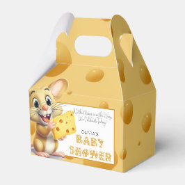 Caja Para Regalos Ratón pequeño en Baby Shower de queso