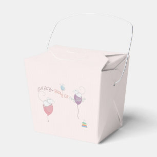 Caja Para Regalos Ratones de cumpleaños flotando en globos sacados