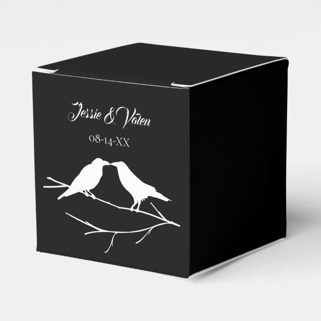 Caja Para Regalos Ravens Gothic Boda (Costado Anverso)