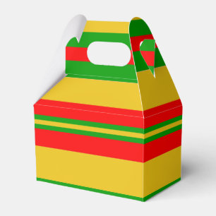 Caja Para Regalos Rayas amarillas, rojas y verdes de Benín 2