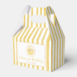Caja Para Regalos Rayas Amarillas Soleadas Cumpleaños