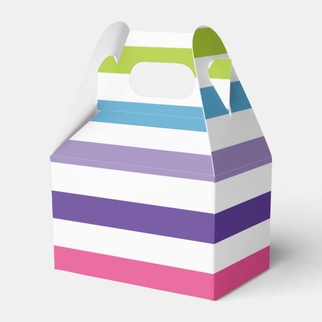 Caja Para Regalos Rayas arcoiris (Front Side)