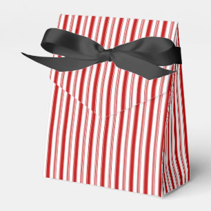 Caja Para Regalos Rayas blancas y rojas verticales