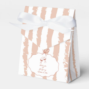 Caja Para Regalos Rayas Caprichosas Boda Pintada a Mano